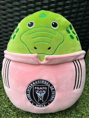 🐊Inter Miami CF MLS Squishy Alligator Pink Hoodie Plush Pillow Toy 12"